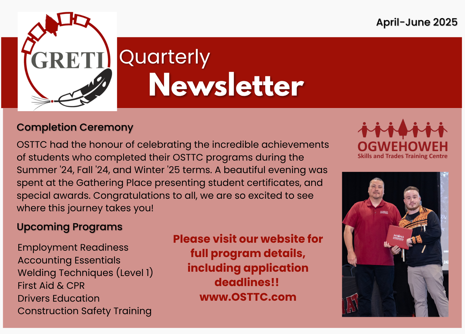 Q1 Newsletter April - June 2025 