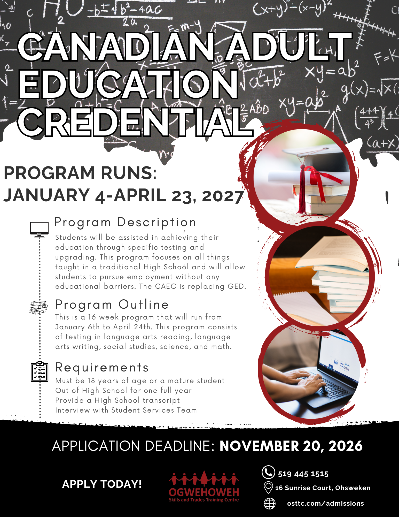 Canadian Adult Education Credential (CAEC) (Formerly GED) Narrative Photo